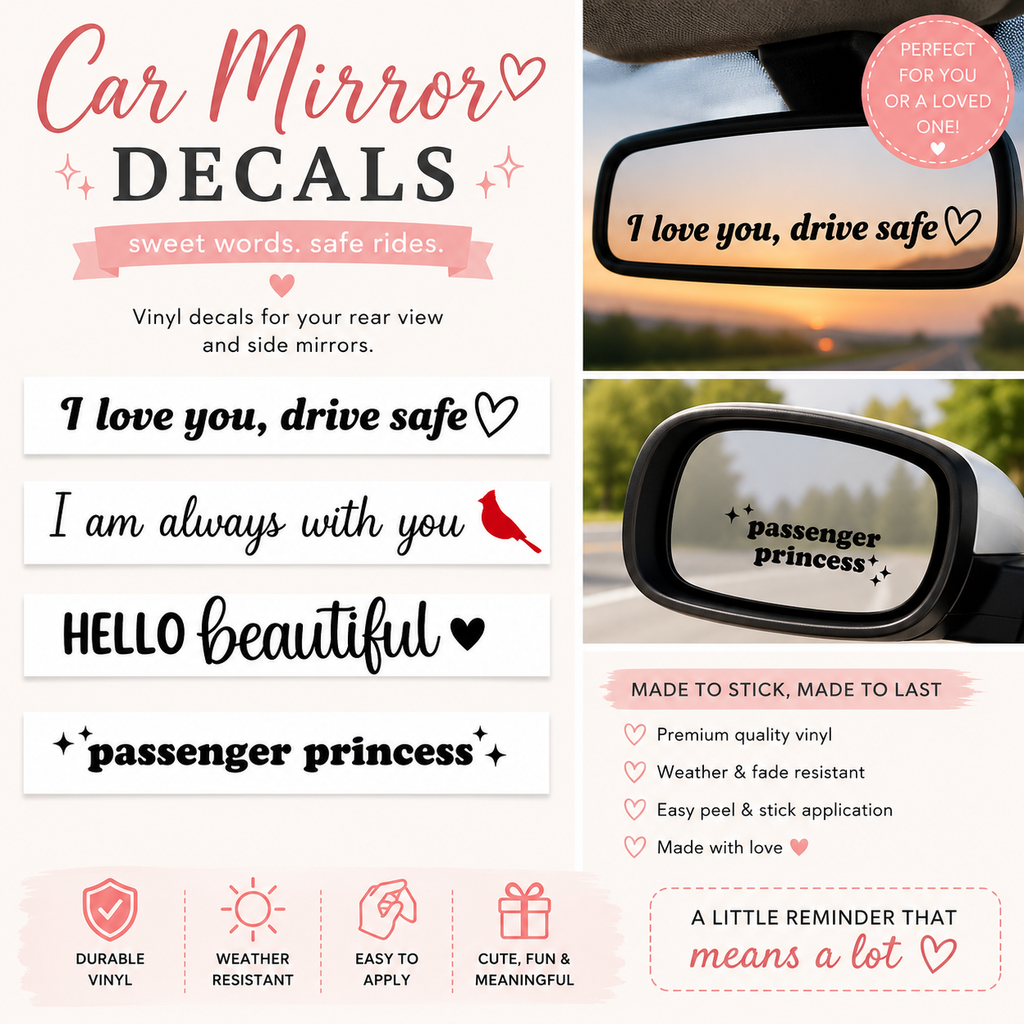 Rear View Mirror Decals