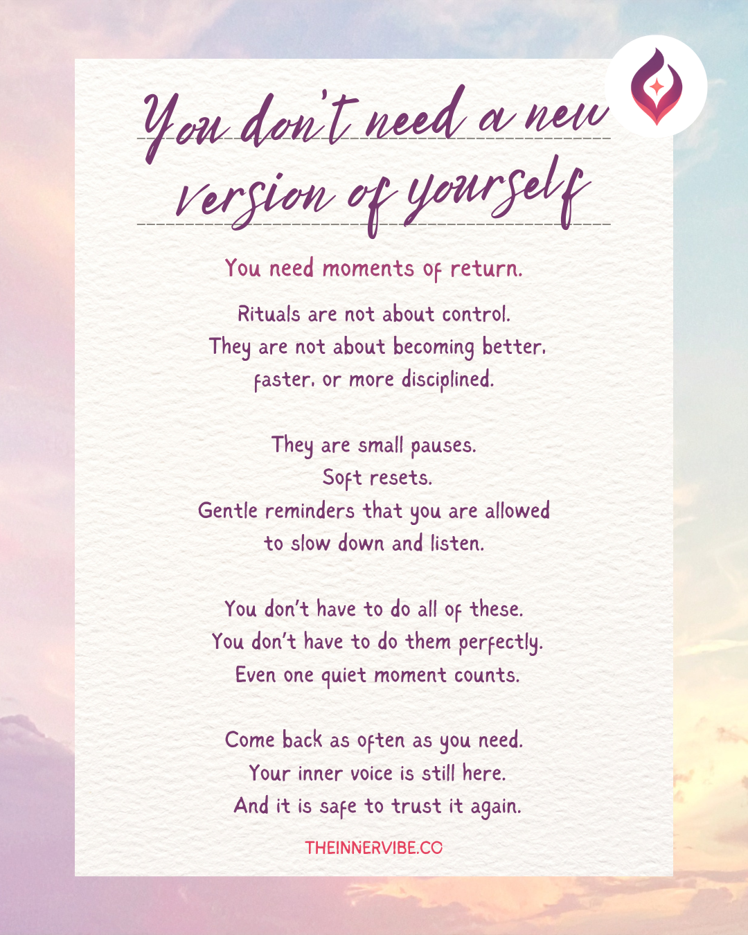 Gentle Rituals to Come Back to Yourself