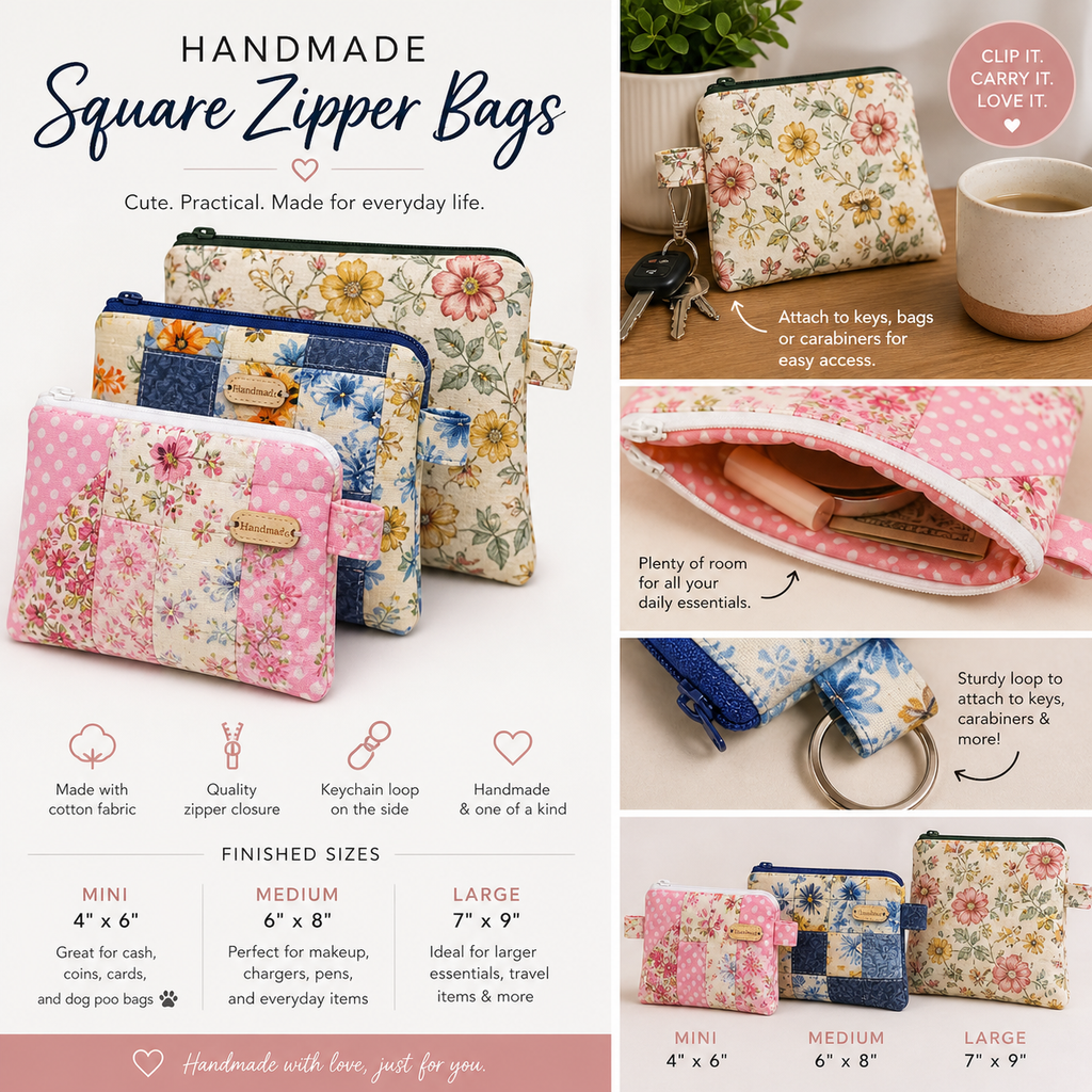 Square Zipper Bags