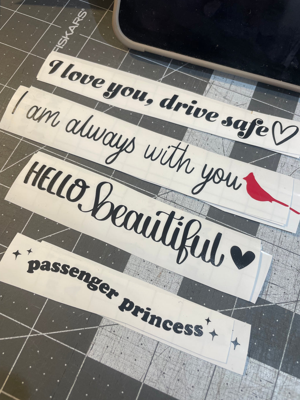 Rear View Mirror Decals