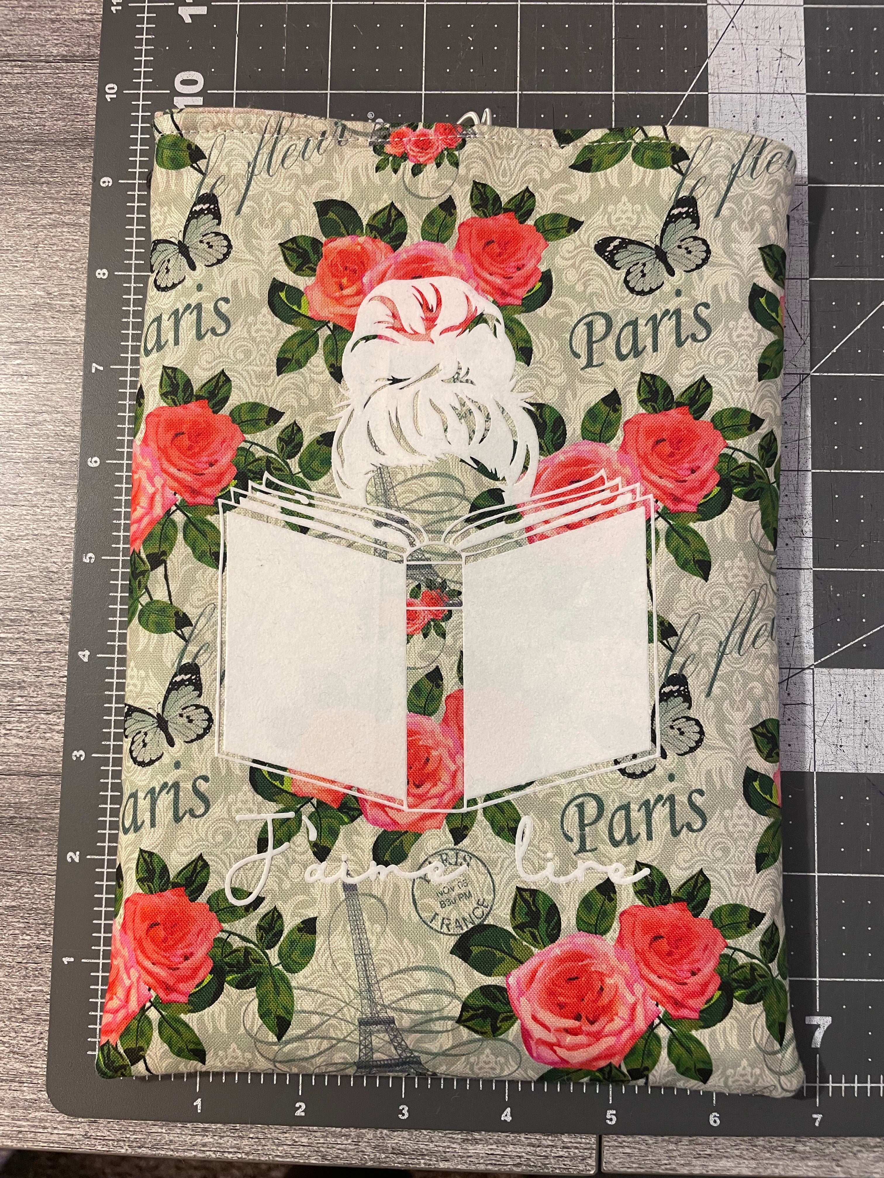 Paris Floral Book Sleeve - Medium Sleeve