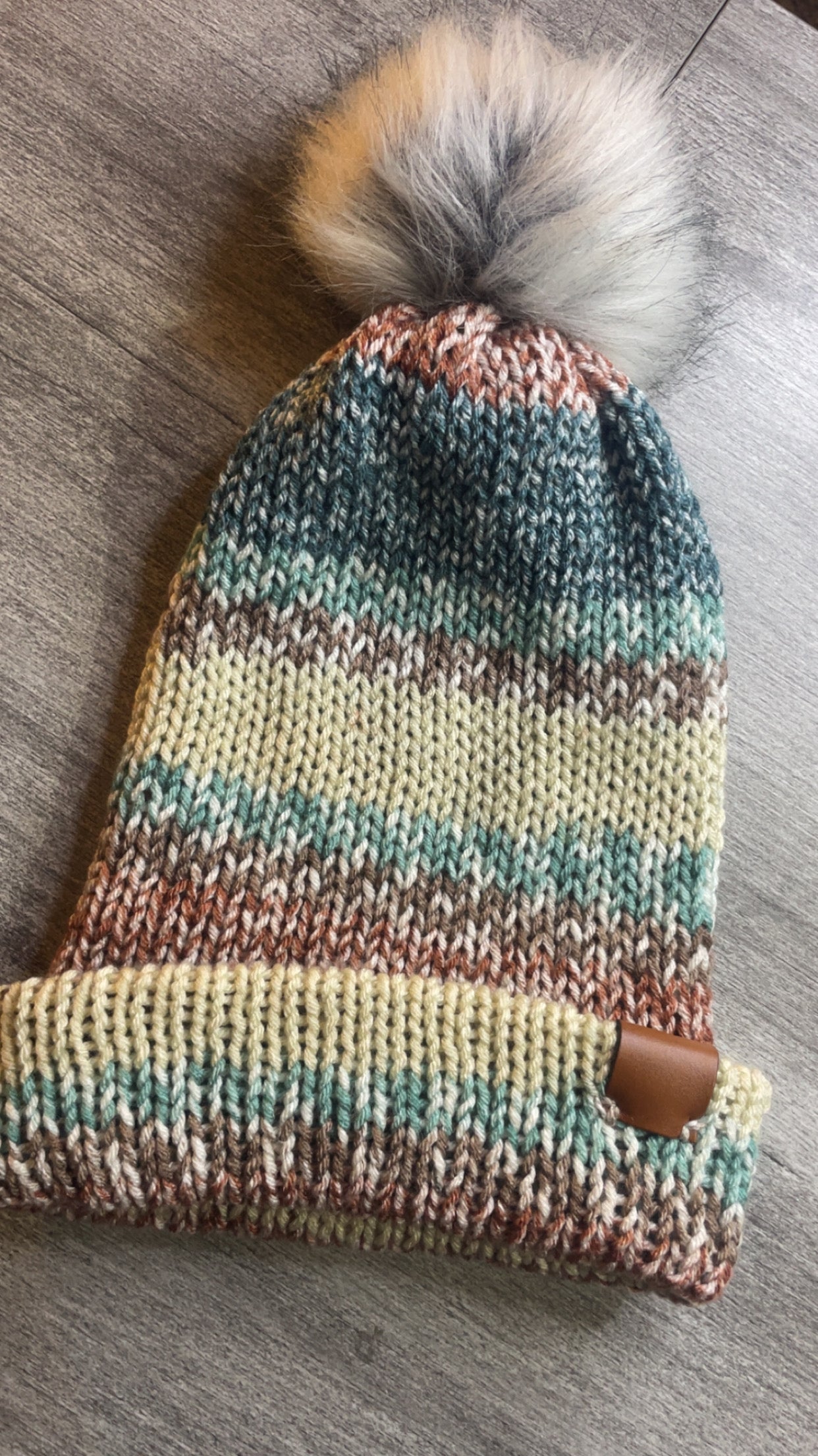 Handmade Knit Brim Hat – Adult