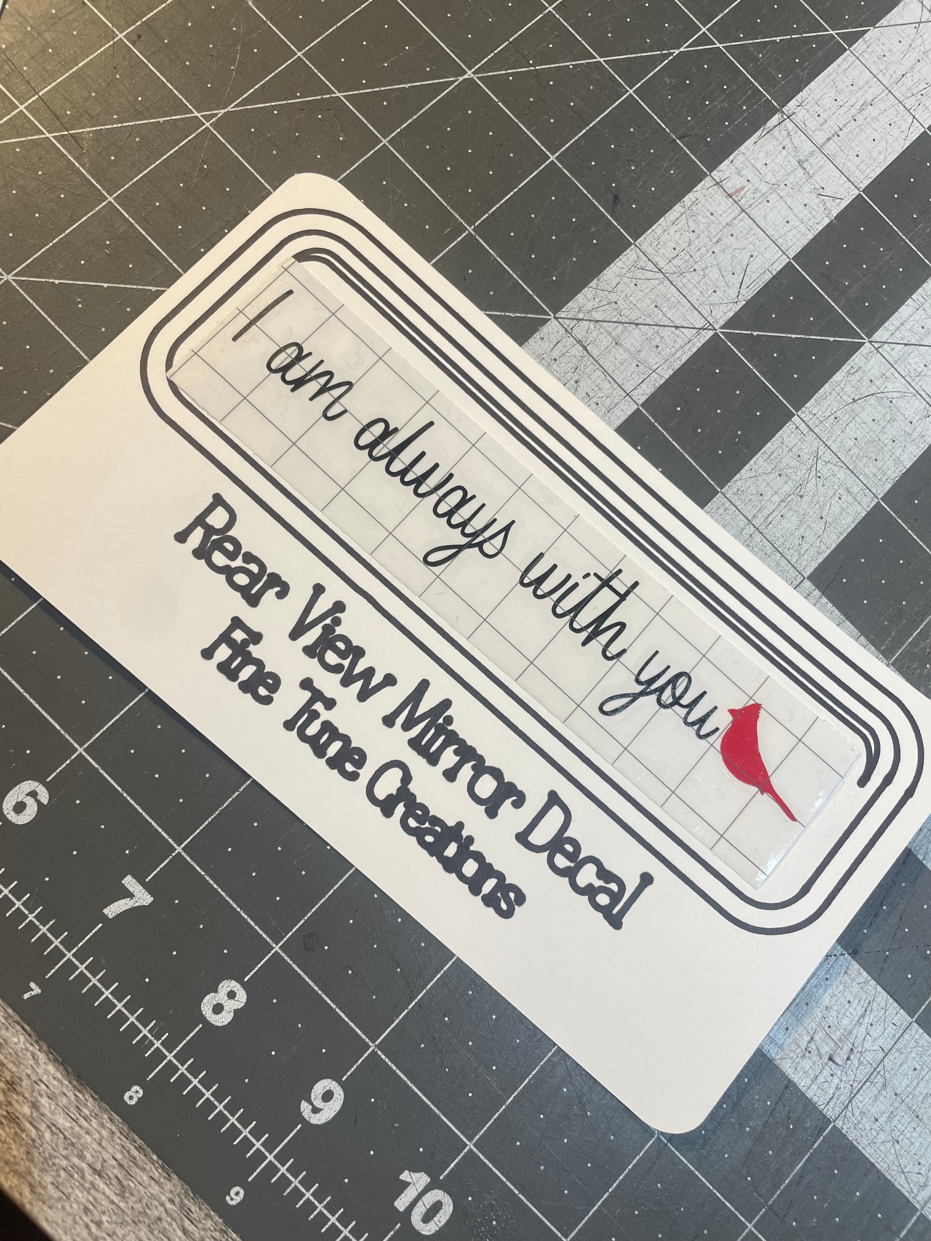 Rear View Mirror Decals