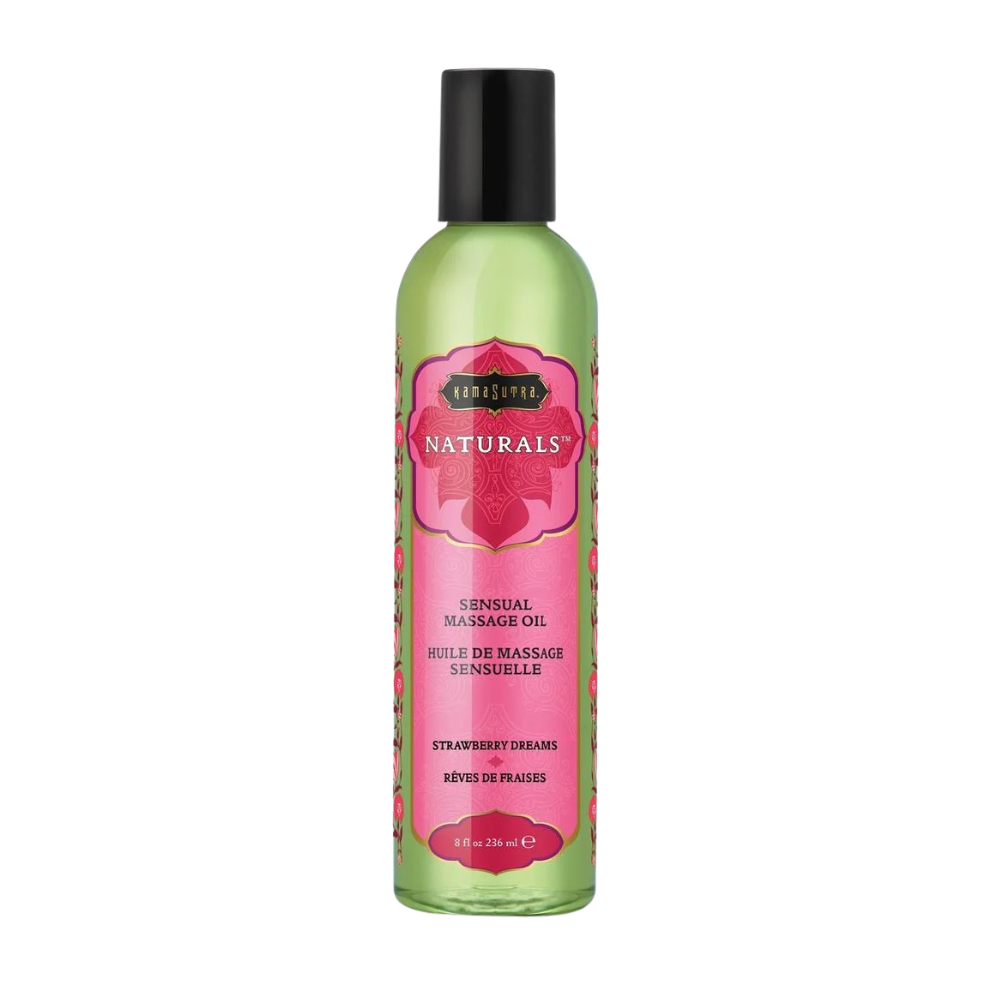 Kama Sutra Naturals Massage Oil – Strawberry Dreams (8 oz)