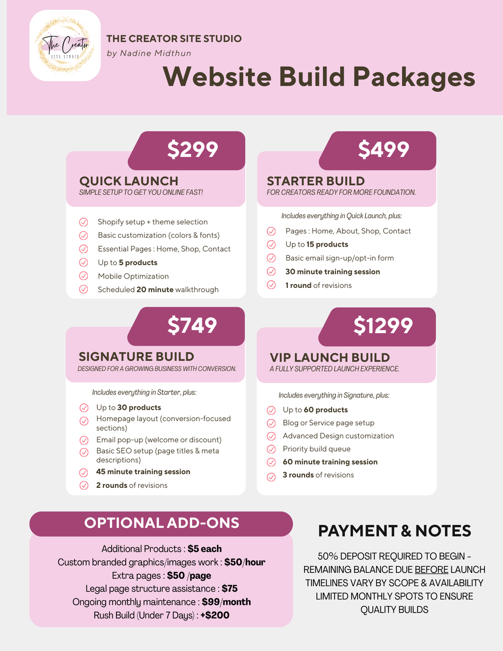 The Creator Site Studio