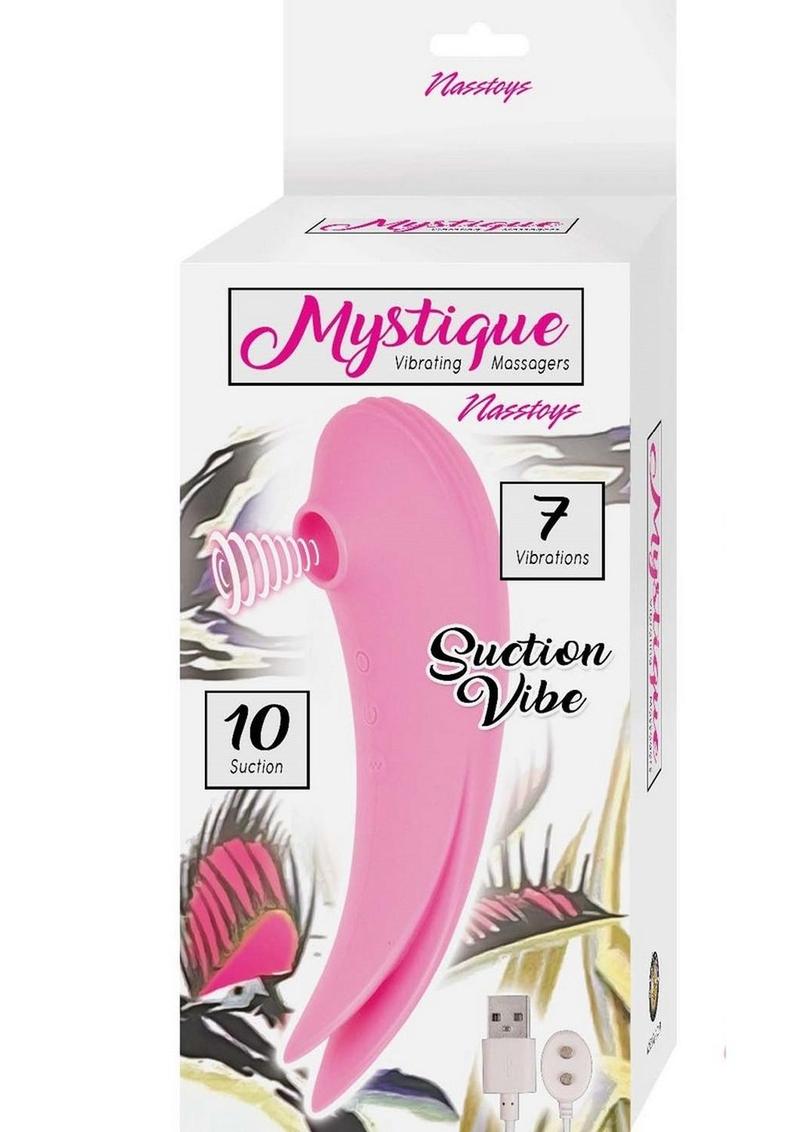 Mystique Suction Vibrating Rechargeable Silicone Massager
