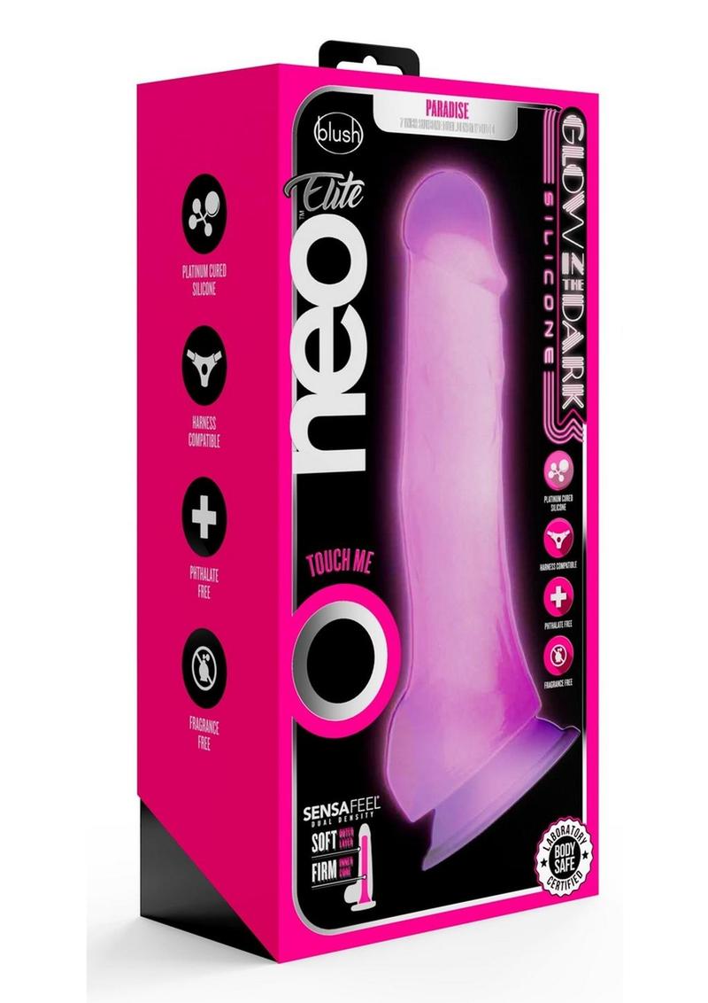 Neo Elite Glow In The Dark Dildo with Balls