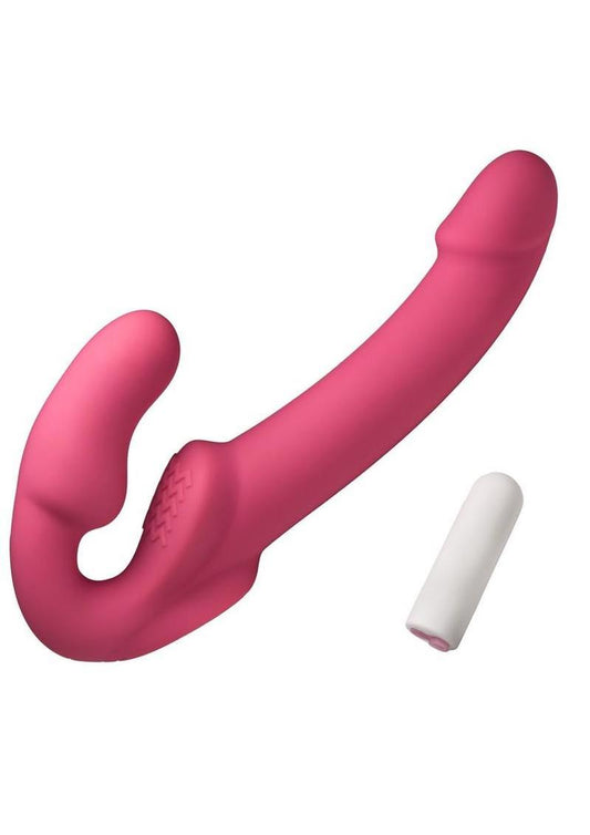 Simply Sweet Vibrating Rechargeable Silicone Strapless Strap-On