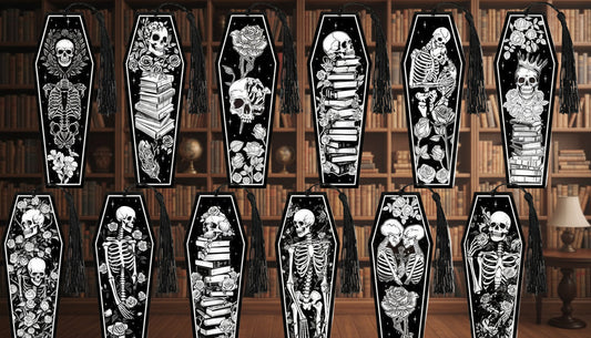 Dark Romance Bookmarks: Skulls